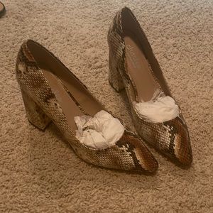 Charles by Charles David animal print block heel pumps